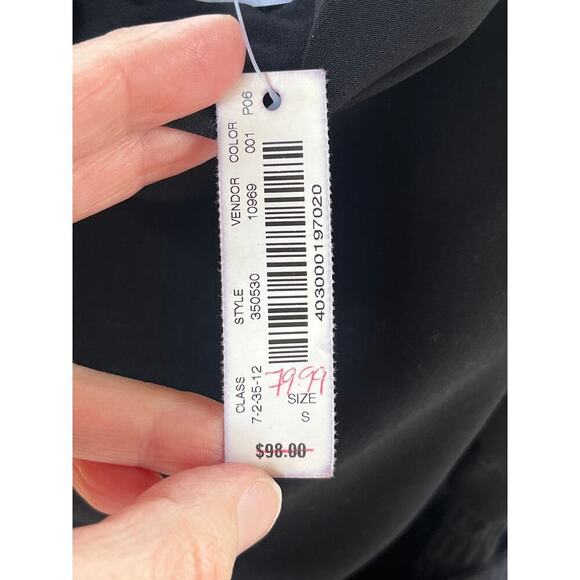 White House Black Market Black Strapless Wide Leg Jumpsuit Size S. NEW - Picture 7 of 10